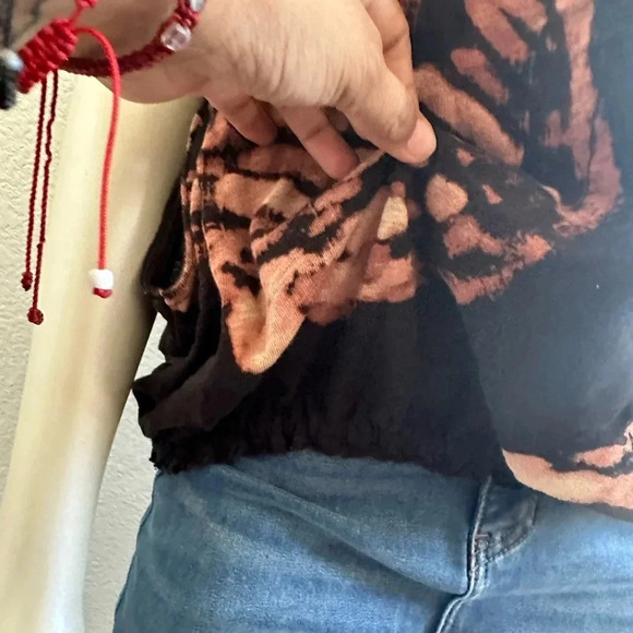 Free People Black Butterfly Top size Small - Picture 11 of 12